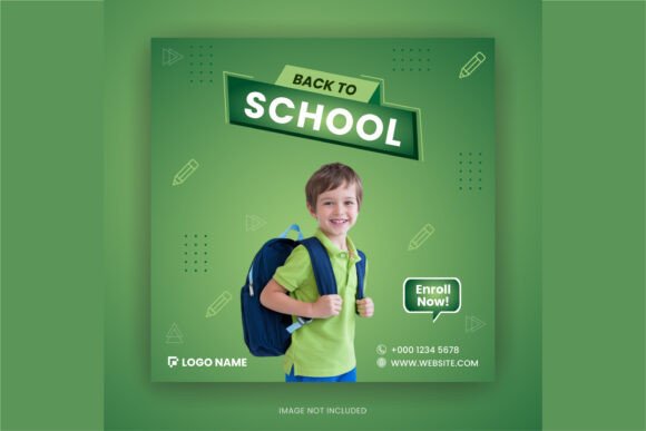 Back to School Admission Square Flyer