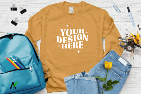 Back To School Gildan 18000 Mockup - 022