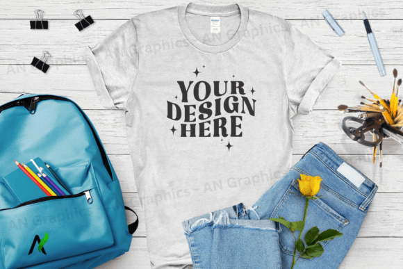 Back to School Gildan 5000 Mockup - 0146: A Professional Design Tool for T-Shirt Creators